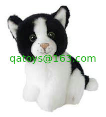 China Sitting Pose Black Cat Plush Toys supplier
