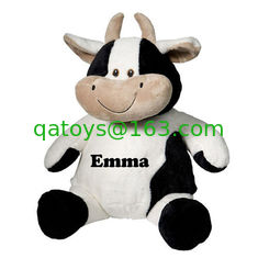 China White and Black Milka Cow Plush Toys supplier