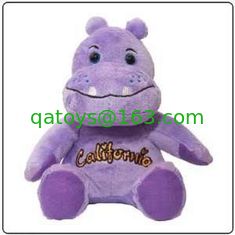 China Sitting Pose Purple Hippo Plush Toys supplier