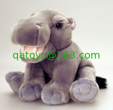 China Sitting Pose Grey Hippo Plush Toys supplier