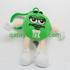 China M&amp;M’ Character Green Keychain Plush Toys supplier